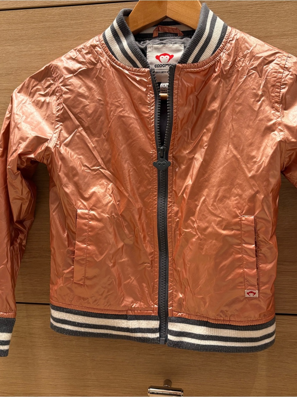 Appaman Metallic Pink Kids Bomber Jacket